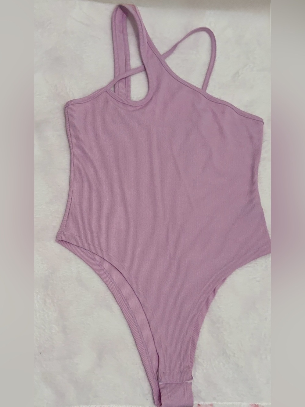 SHEIN Ribbed Lilac One-Piece Bodysuit